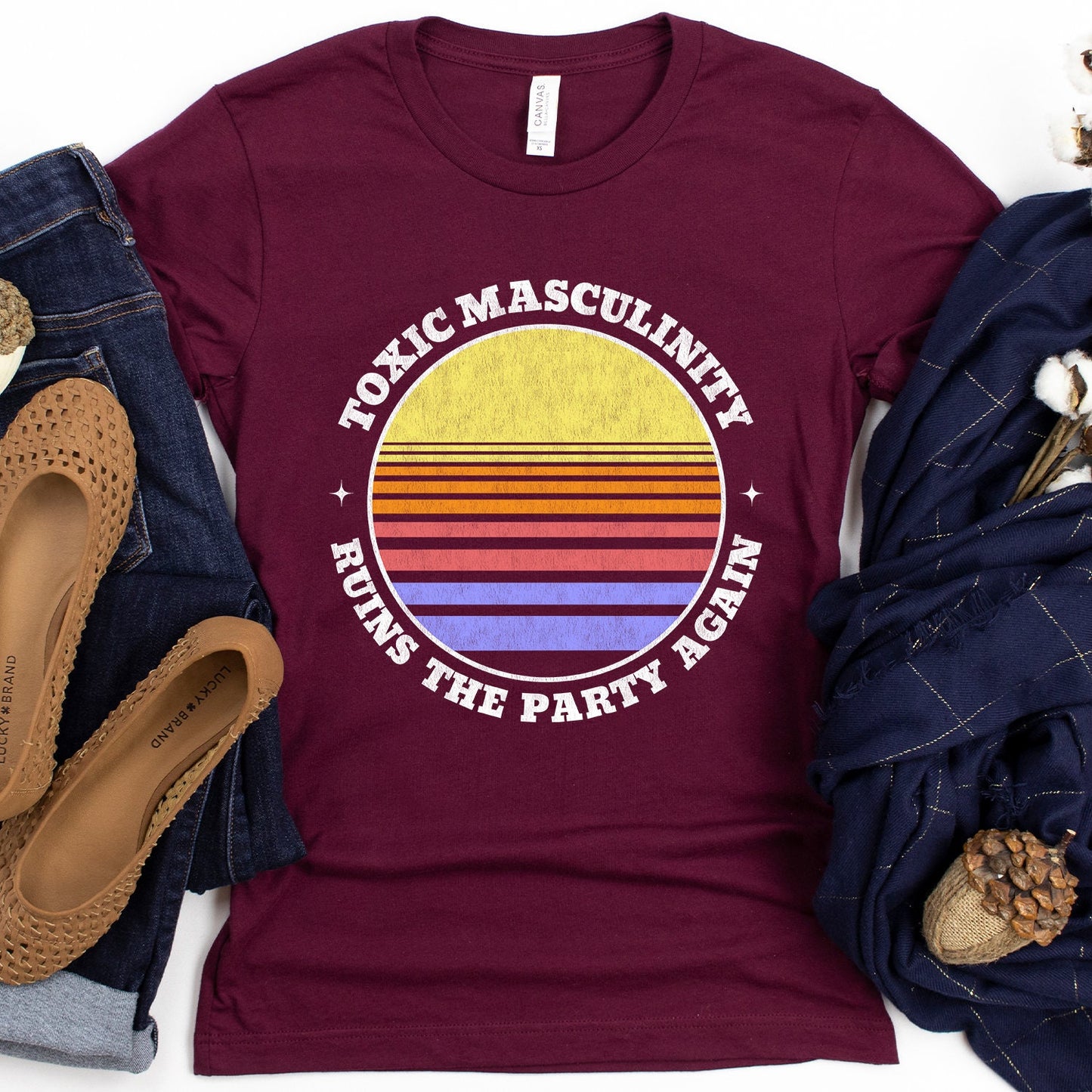 Toxic Masculinity Ruins the Party Again T-Shirt - Crooked & Straight