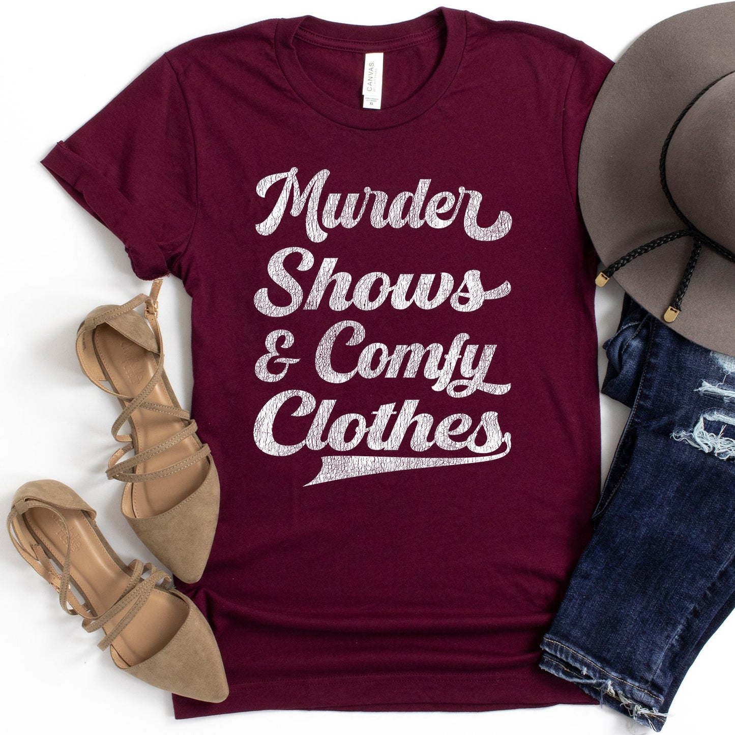 Murder Shows & Comfy Clothes | True Crime Lover T-Shirt - Crooked & Straight