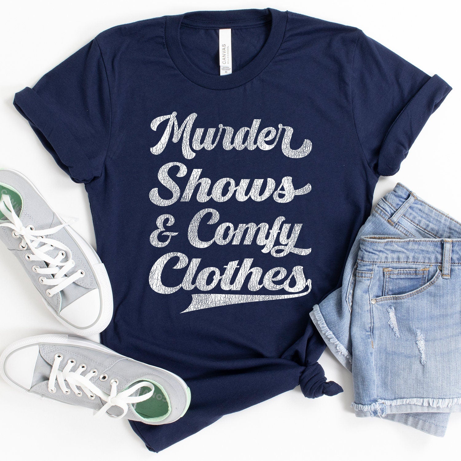 Murder Shows & Comfy Clothes | True Crime Lover T-Shirt - Crooked & Straight