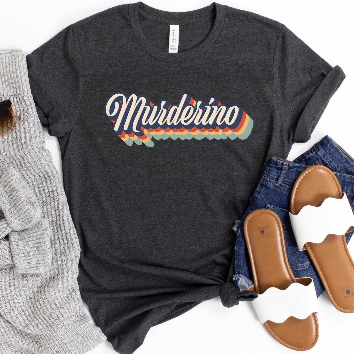 Retro Murderino Shirt – True Crime Fan Tee | Stay Sexy & Don’t Get Murdered - Crooked & Straight